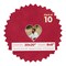 Red Suede Mat Board for 20x20 Frames - Heart Opening for 8x8 Photos